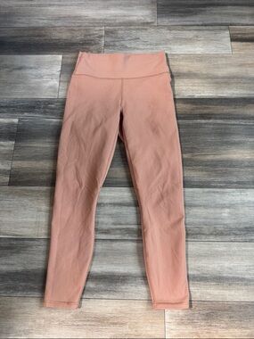 Fabletics Powerhold Tan Dusty Rose High-Rise Performance Leggings